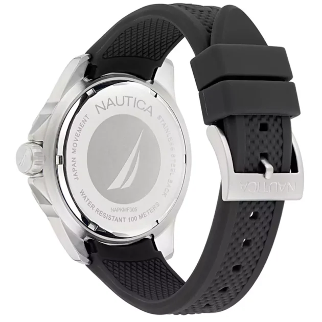 NAUTICA Koh May Bay Black Rubber Strap NAPKMF305 - Image 3