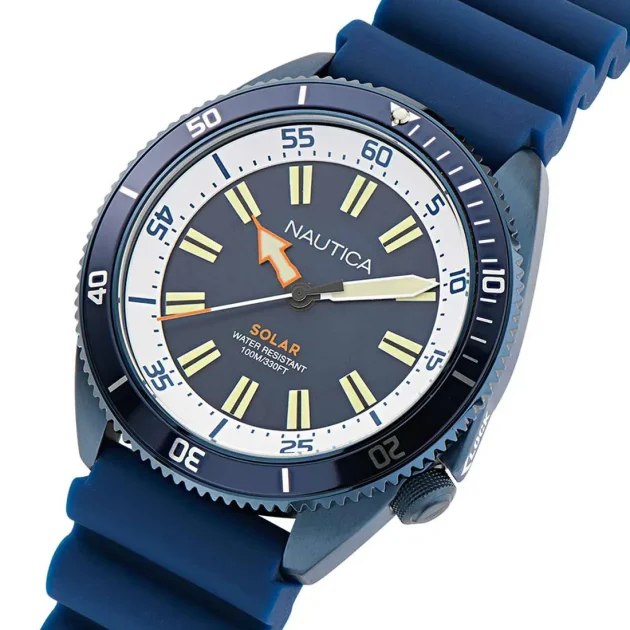 NAUTICA Vintage Solar Blue Rubber Strap NAPNVS403 - Image 2